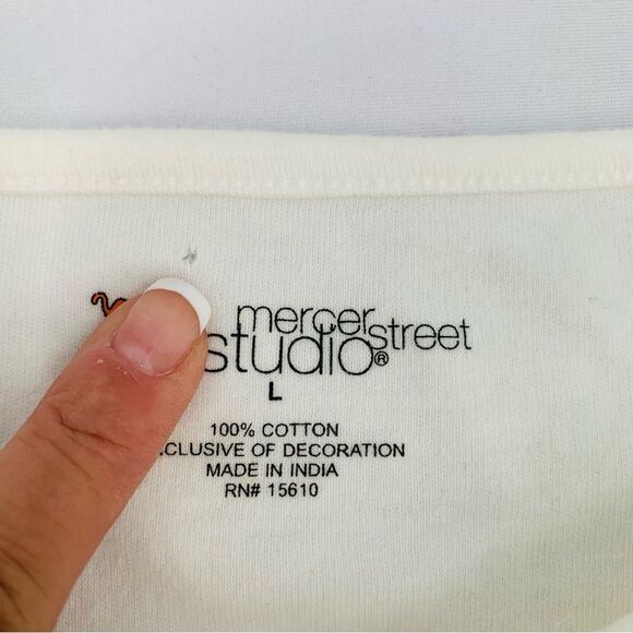 Mercer Street Black Cat and Pumpkin Long Sleeve Thick Knit Shirt - Picture 9 of 10